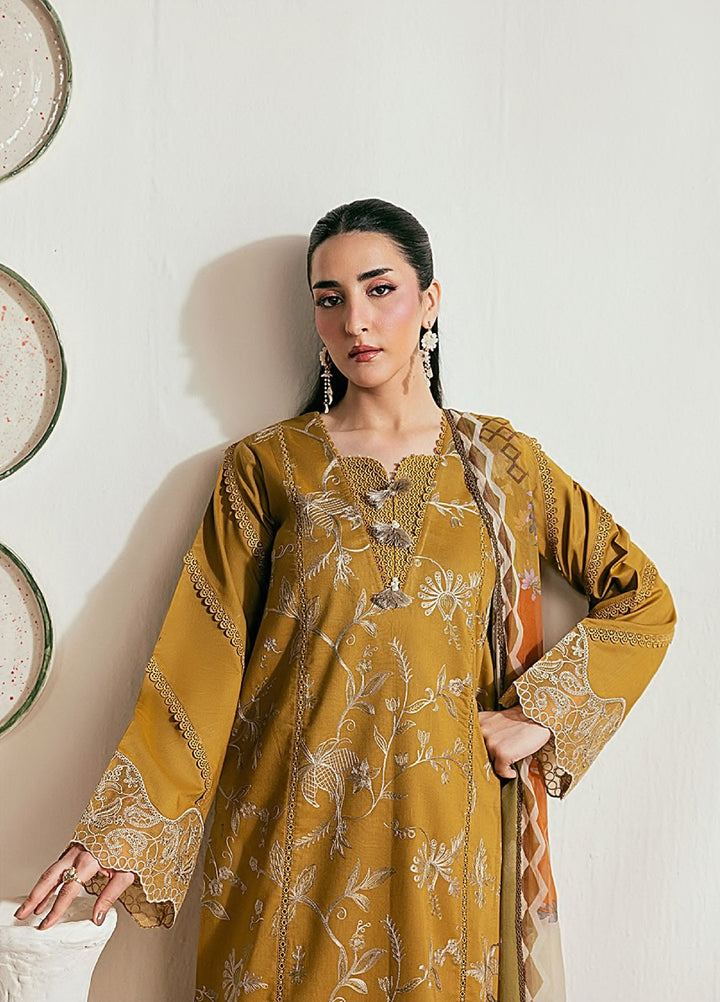 Zync by Florent Unstitched Embroidered Lawn 3 Piece Suit FL26ULZ FZ-2B - Summer Collection