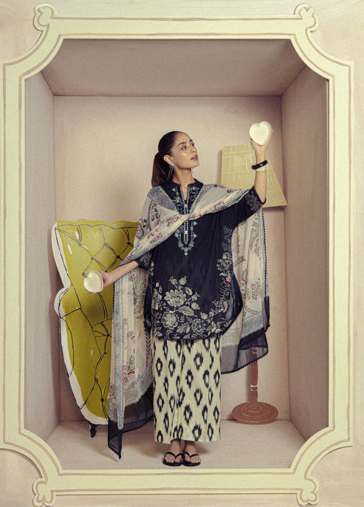 Coco by Zara Shahjahan Unstitched Printed Lawn 3 Piece Suit CZS26UPL CASSIA-10B - Summer Collection