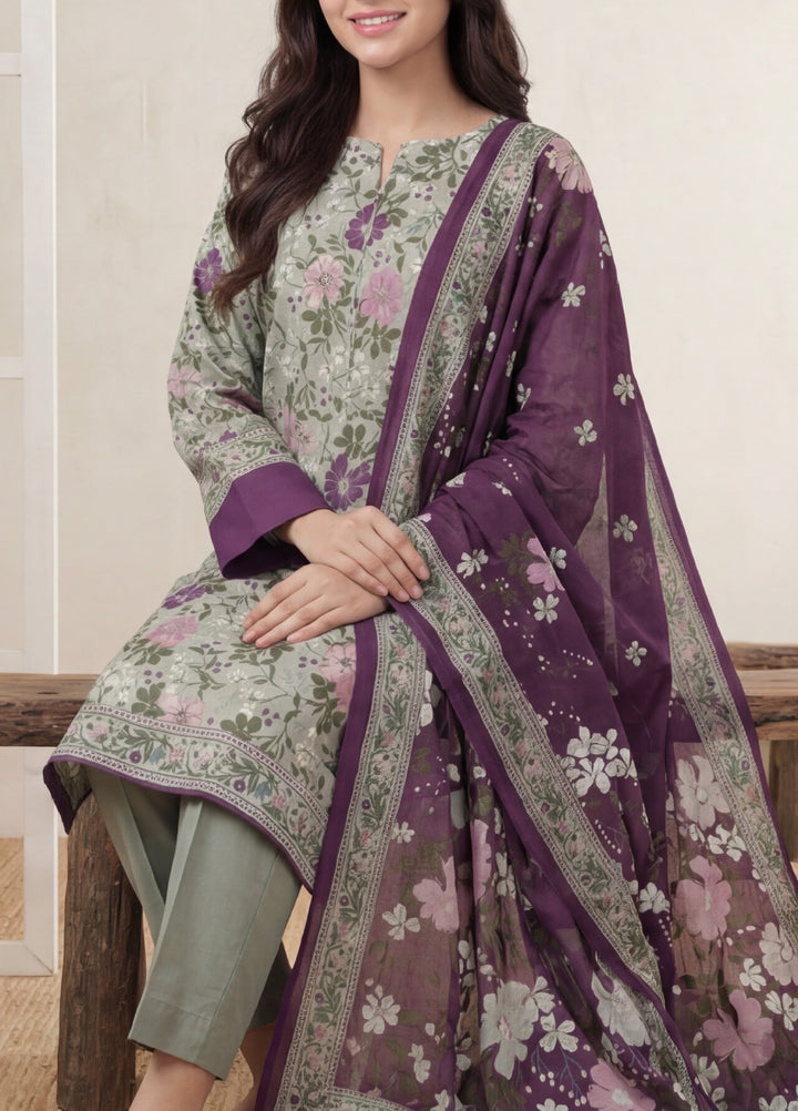 Daman by VS Textiles Unstitched Printed Lawn 3 Piece Suit VS26UDL D-11 842 - Casual Collection