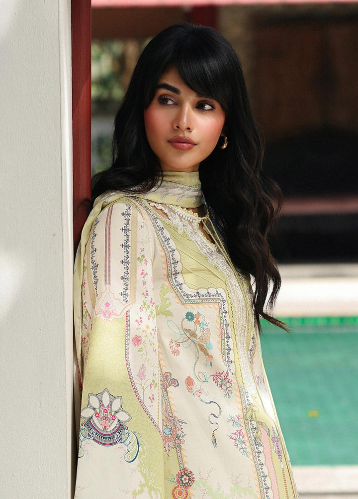 Q Prints by Qalamkar Unstitched Lawn Printed 3 Piece Suit QLK26QP Vaila - Summer Collection