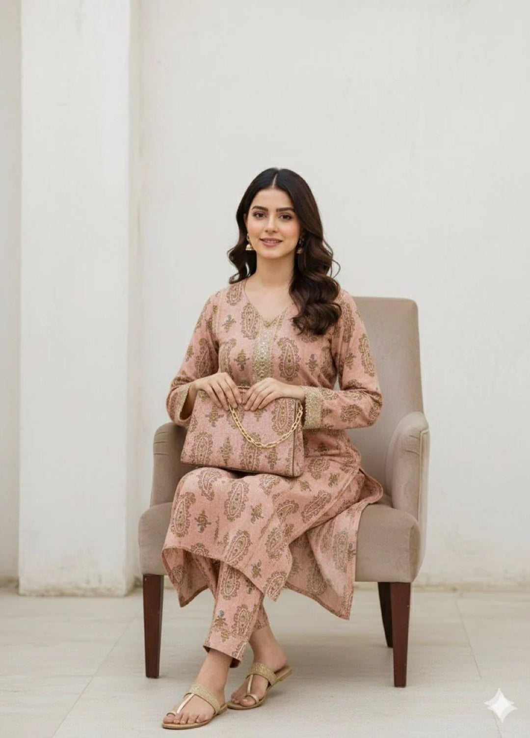 Tosheeza Saith Women Pret Khaddar 2 Piece D-2 - Winter Collection