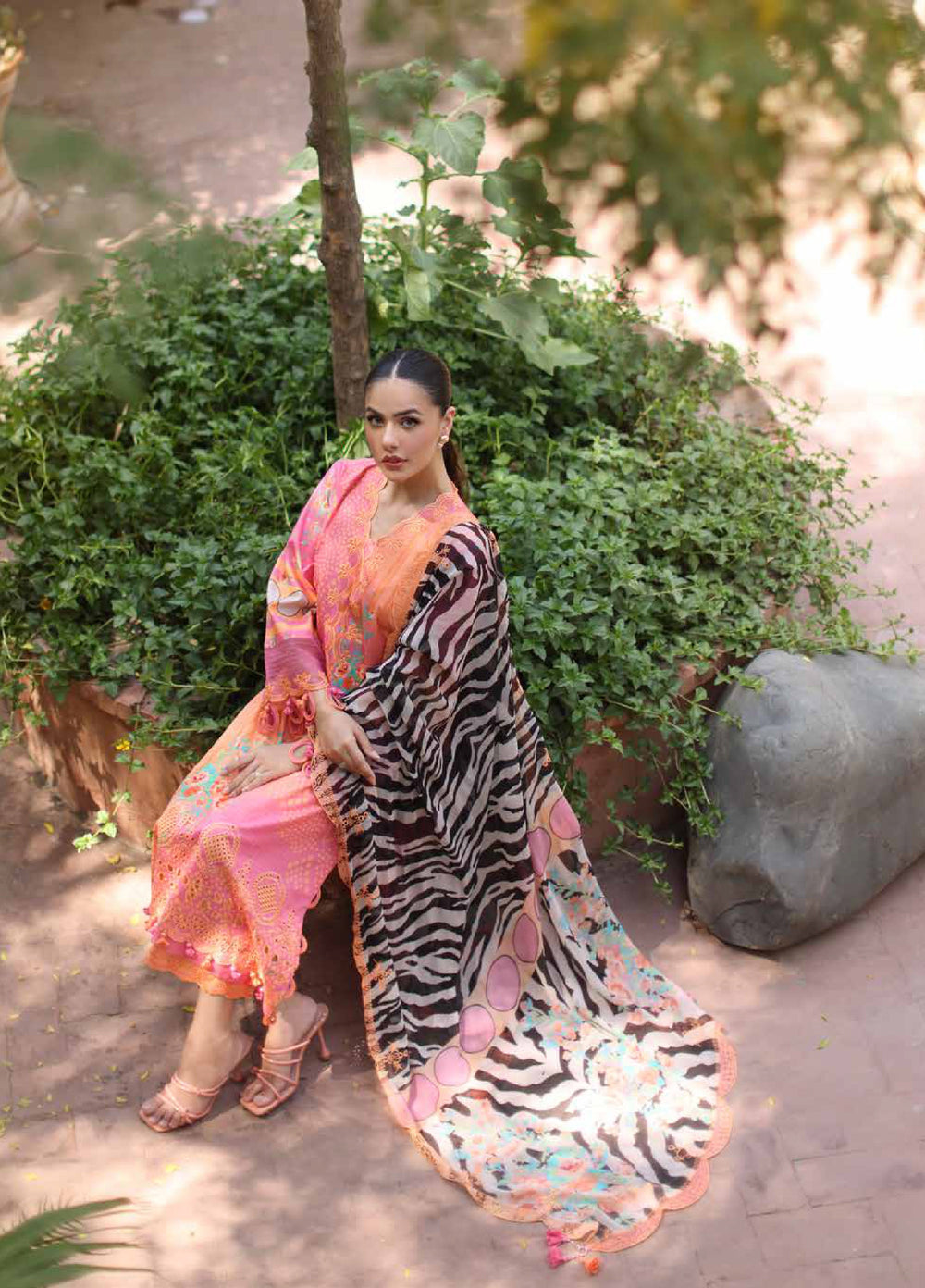Combination by Charizma Unstitched Embroidered Luxury Lawn 3 Piece Suit CHR26UC CC6-10 - Summer Collection