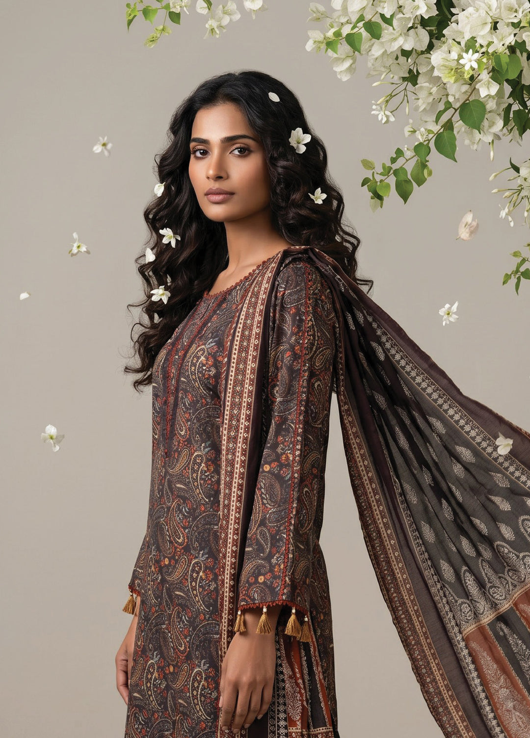 Salina by Regalia Textiles Unstitched Printed Lawn 3 Piece Suit RG26USI D-7 - Casual Collection