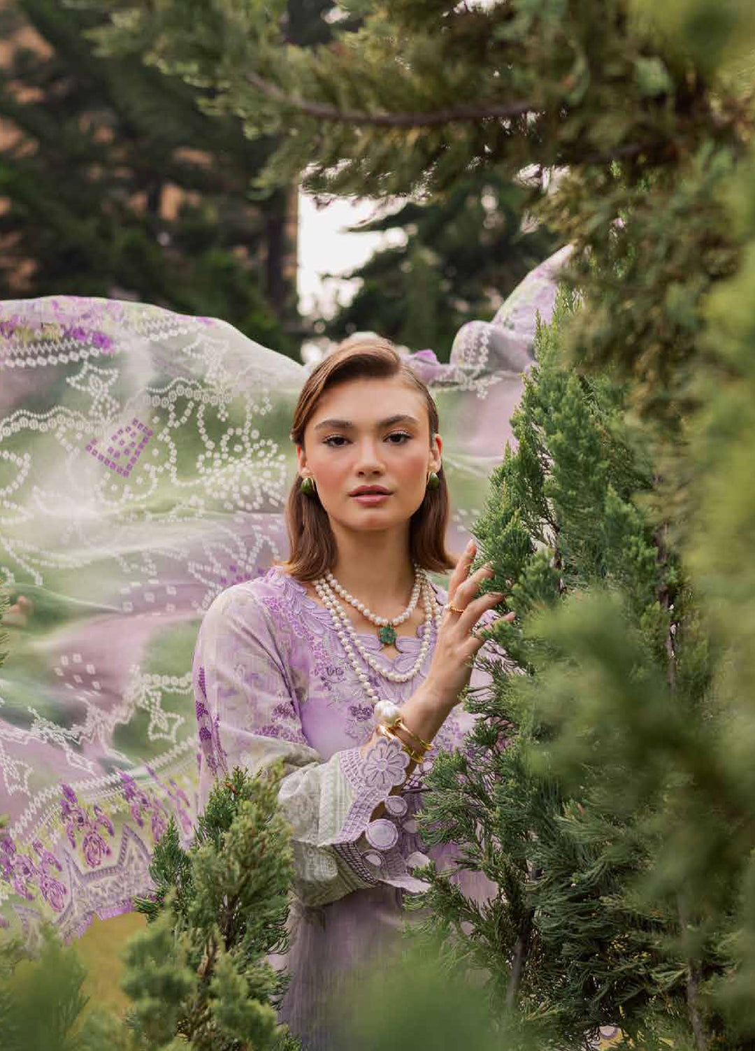 Gardenia by Nureh Unstitched Embroidered Lawn 3 Piece Suit NU26UGL NSG-211 - Summer Collection