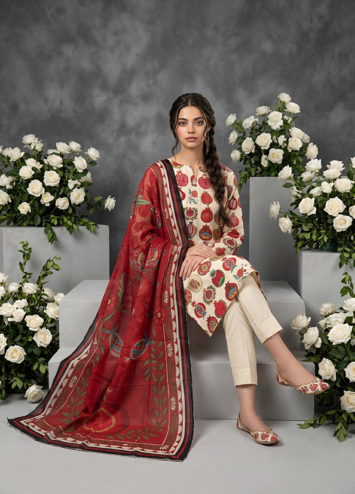 Salina Dobby by Regalia Textiles Unstitched Printed Lawn 3 Piece Suit RG26UPS D-01 - Casual Collection
