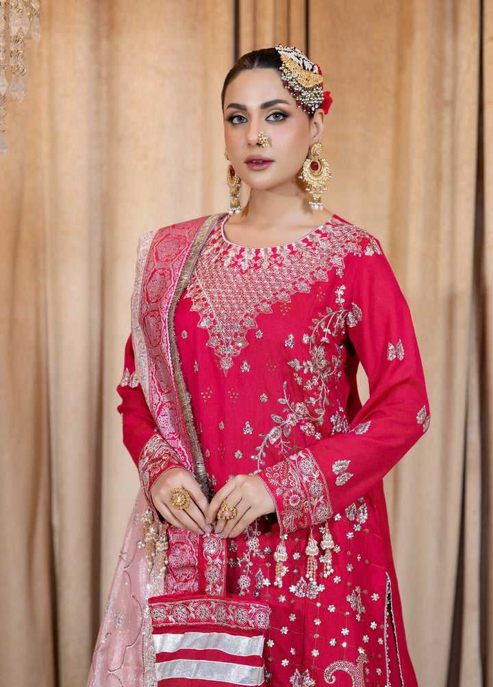 Maah-e-Noor Raum by Sarb Unstitched Embroidered Khaadi Net 3 Piece Suit RS26UMN MWF-05 - Wedding Collection