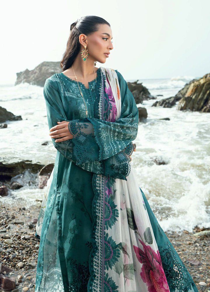 Gardenia by Nureh Unstitched Embroidered Lawn 3 Piece Suit NU26UGL NSG-198 - Summer Collection