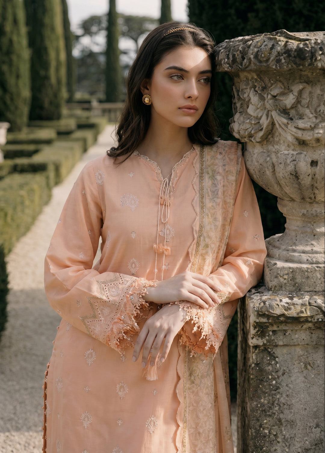 Zellbury Unstitched Embroidered Cotton 3 Piece Suit ZB26UCC WUC26E34072 - Casual Collection
