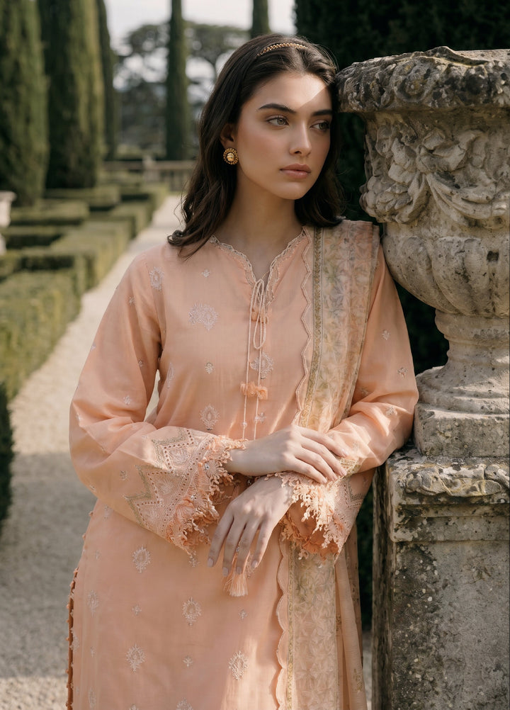 Zellbury Unstitched Embroidered Cotton 3 Piece Suit ZB26UCC WUC26E34072 - Casual Collection