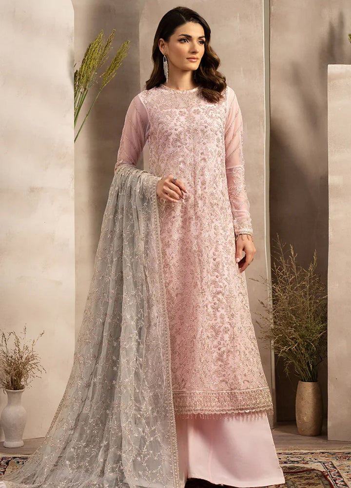 Zarif Women Unstitched Embroidered Net 3 Piece Suit ZR26UFC ZRN 07 LYRAH - Festive Collection
