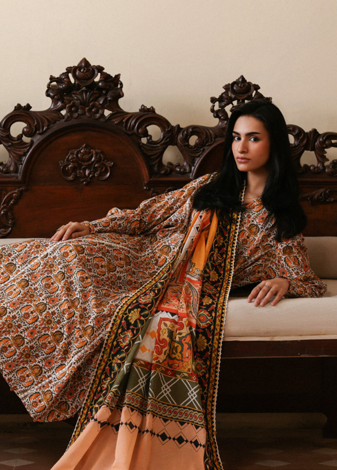 Amaya by Zaha Unstitched Printed Lawn 3 Piece Suit ZK26UAL Sahar APL26-05 - Casual Collection
