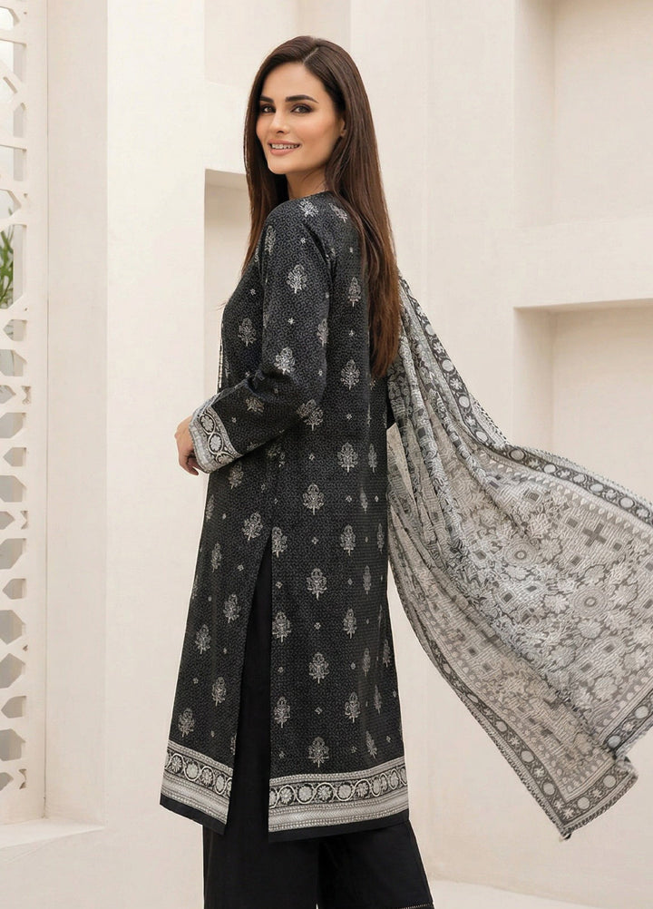 Black N White by Regalia Textiles Unstitched Printed Lawn 3 Piece Suit RG26ULBW D12 - Casual Collection