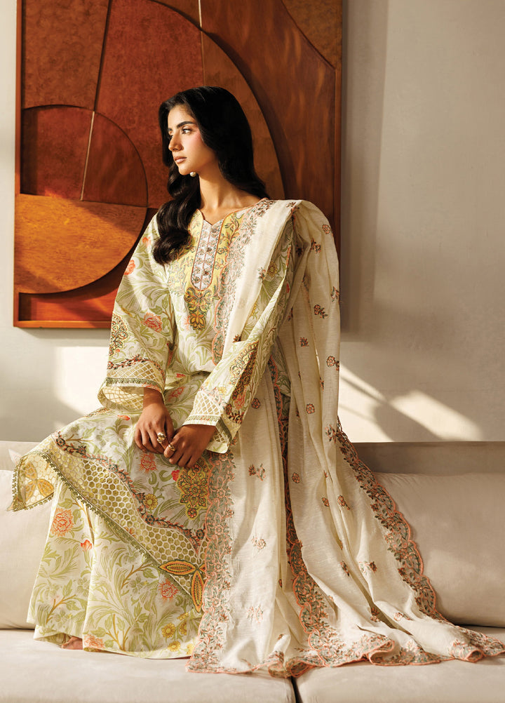 Leila by Mahnur Unstitched Embroidered Lawn 3 Piece Suit MN26ULL L-11 - Summer Collection