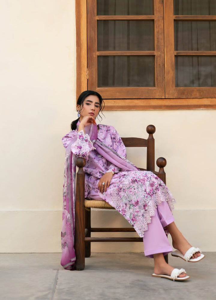 Bagh by Rashid Textiles Unstitched Embroidered Lawn 3 Piece Suit RT26UBL 3725 - Casual Collection