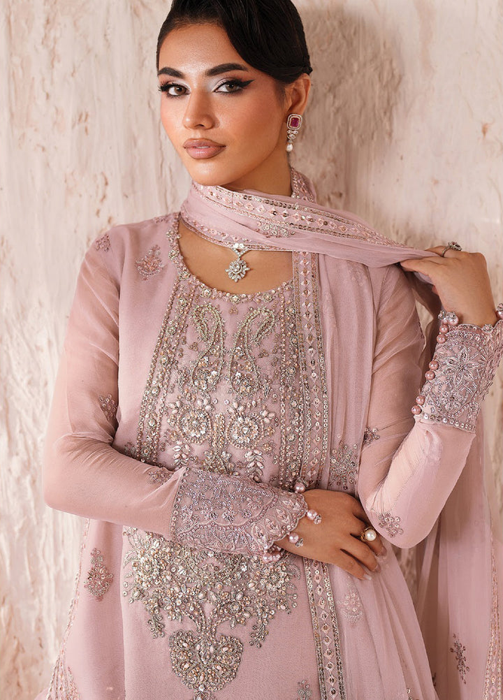 Aymal by Alizeh Fashion Unstitched Embroidered Chiffon 3 Piece Suit AFB26UA D-04 June - Festive Collection