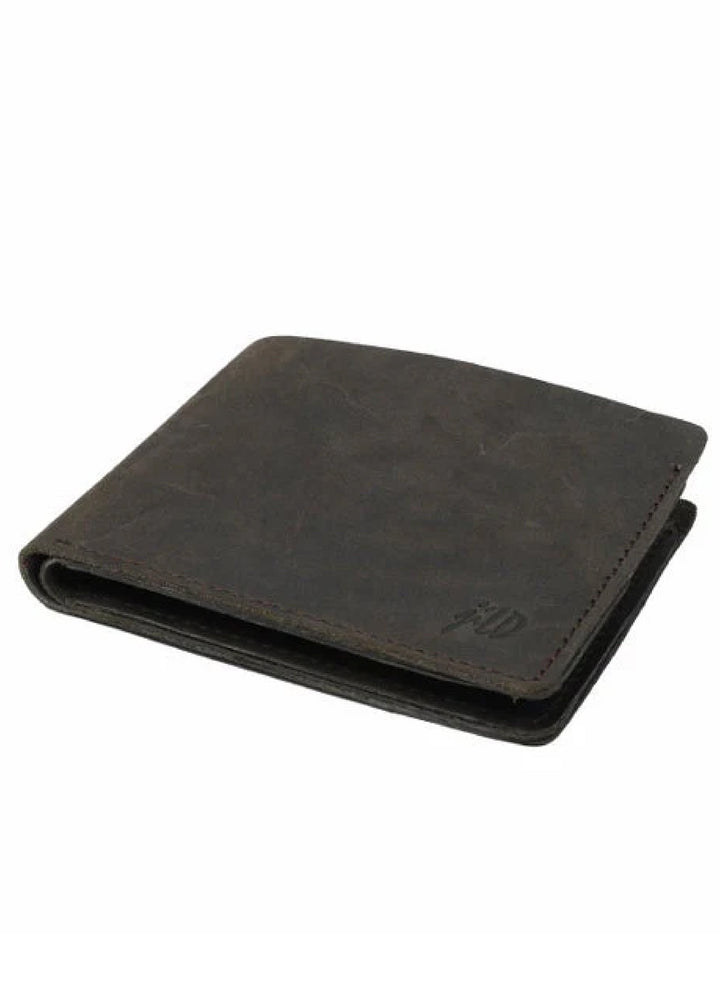 Vintage by Jild Mens Genuine Vintage Leather Wallet-CHARCOAL S2 - Wallets Collection