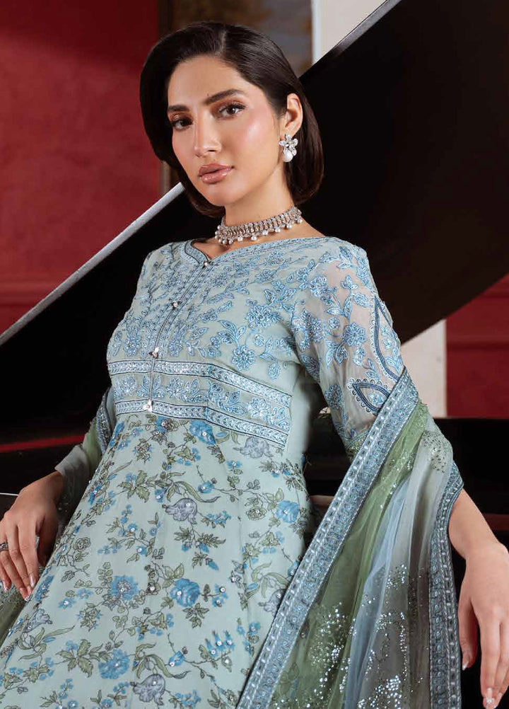 Amaya by Nureh Unstitched Embroidered Chiffon 4 Piece Suit NU26UCA AM-41 - Festive Collection