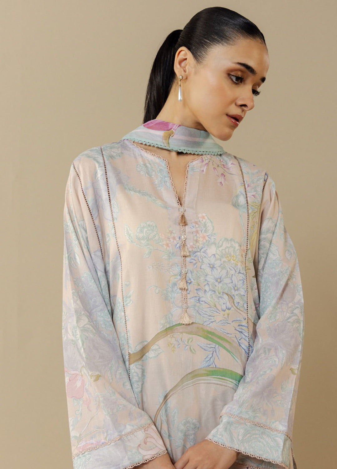 Coco by Zara Shahjahan Unstitched Printed Lawn 3 Piece Suit CZS26UPL FIORA-2B - Summer Collection