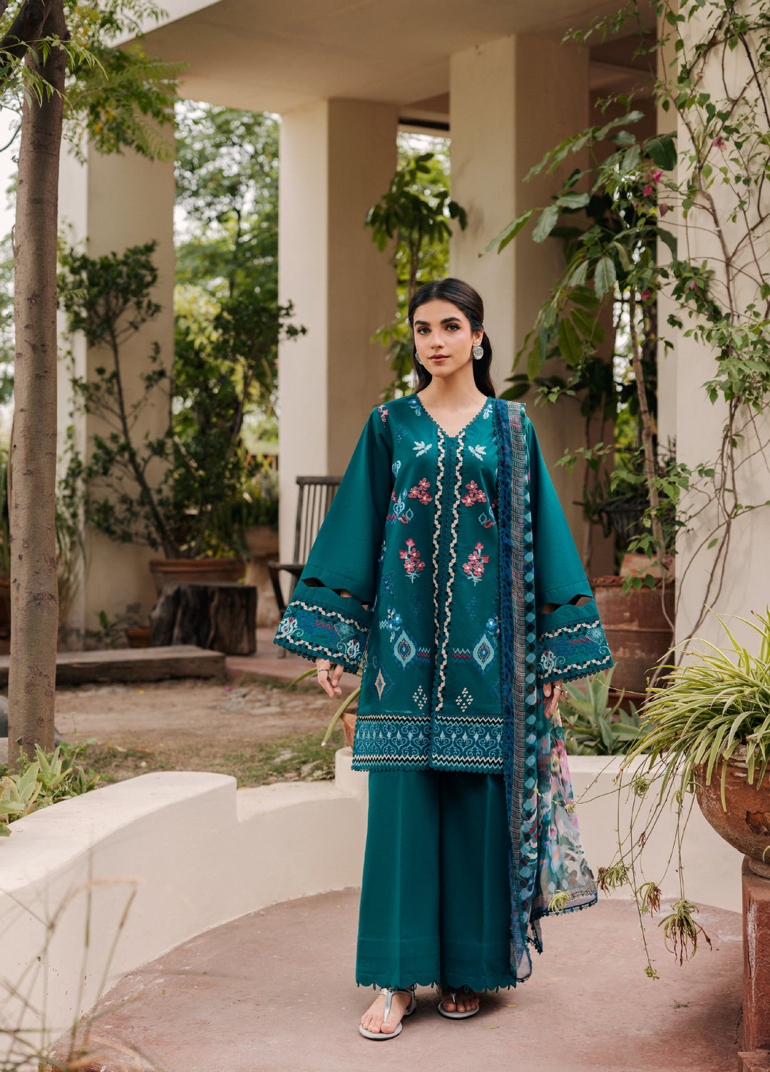 Zync by Florent Unstitched Embroidered Lawn 3 Piece Suit FL26ULZ FZ-3B - Lawn Collection
