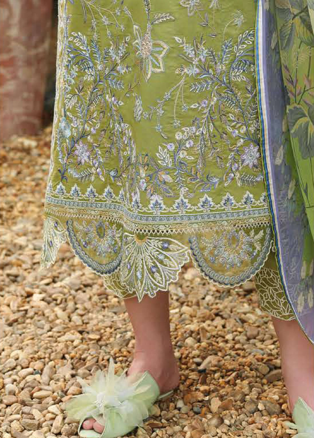 The Secret Garden by Mushq Unstitched Embroidered Lawn 3 Piece Suit MU26USG Whispering Ivy HUNSS260404 - Festive Collection