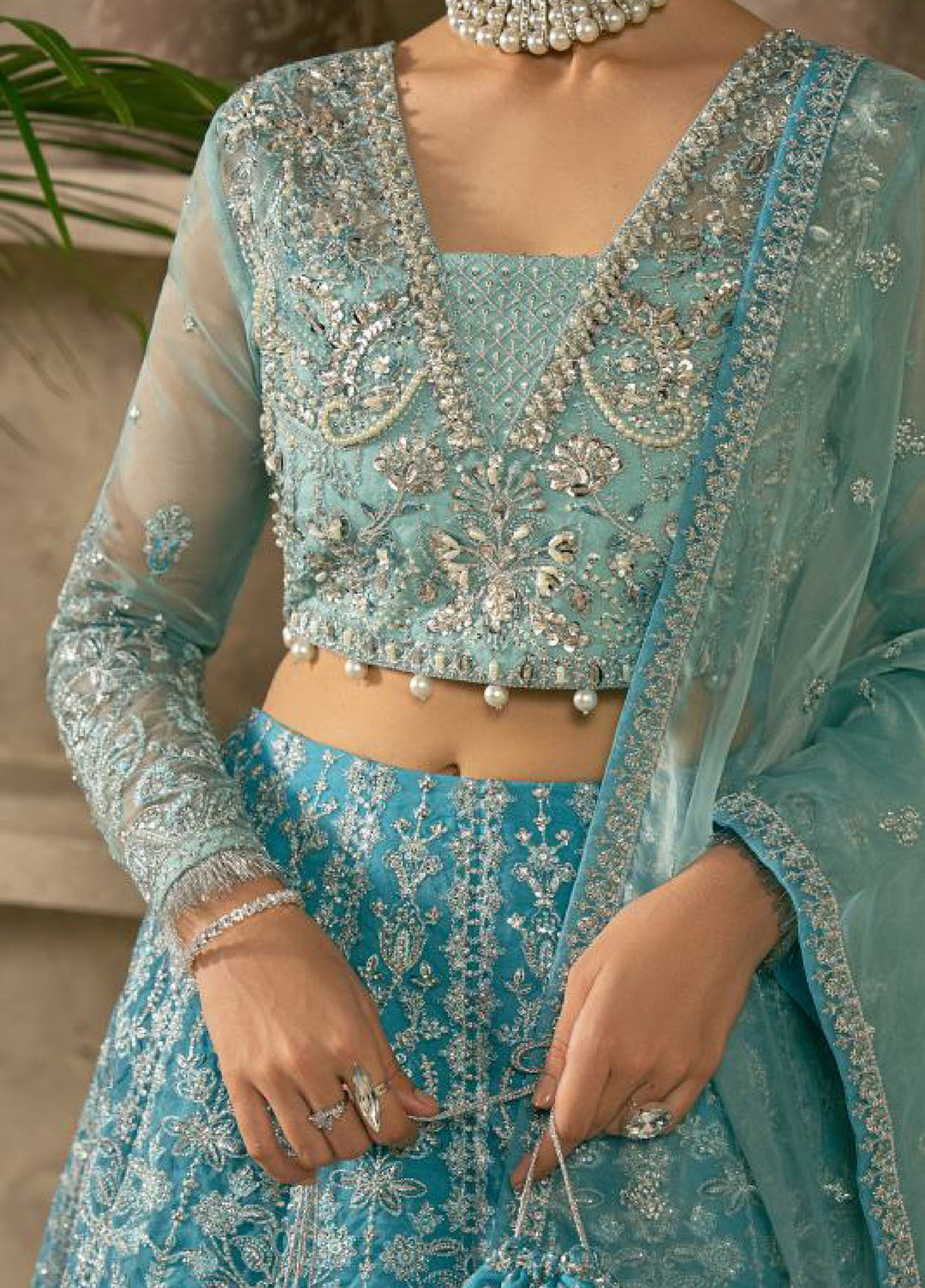 Azira by Gulaal Unstitched Luxury Embroidered Organza 3 piece GL25AF LFU-01 Elaria - Formals Collection