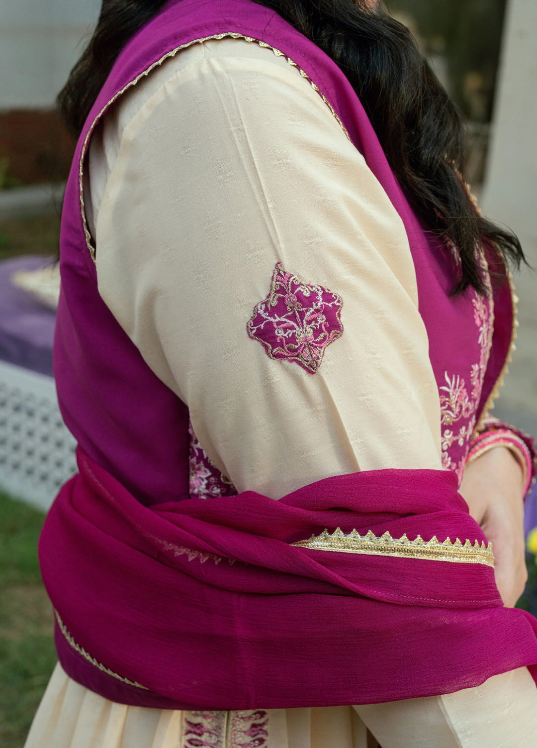 Omal by Komal Pret 3 Piece Dobby Suit Samar- Festive Collection