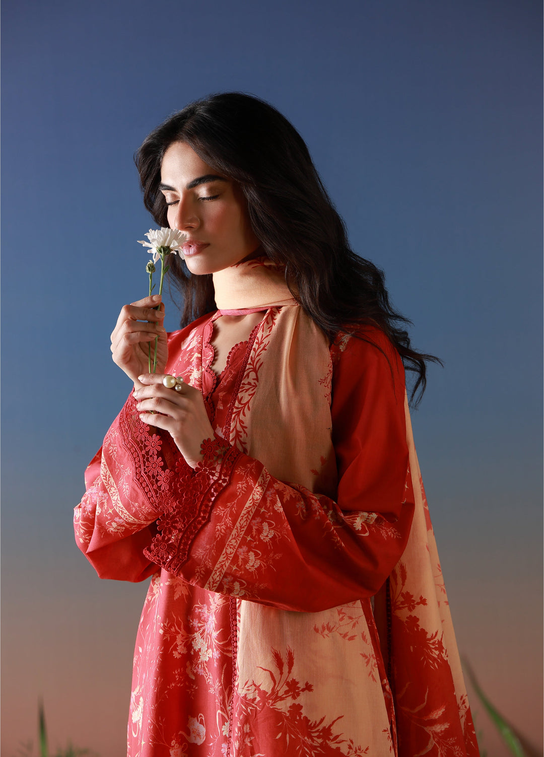 Mirha by Sahar Unstitched Printed Lawn 3 Piece Suit SS1-26-11 Crimson Heirloom - Summer Collection