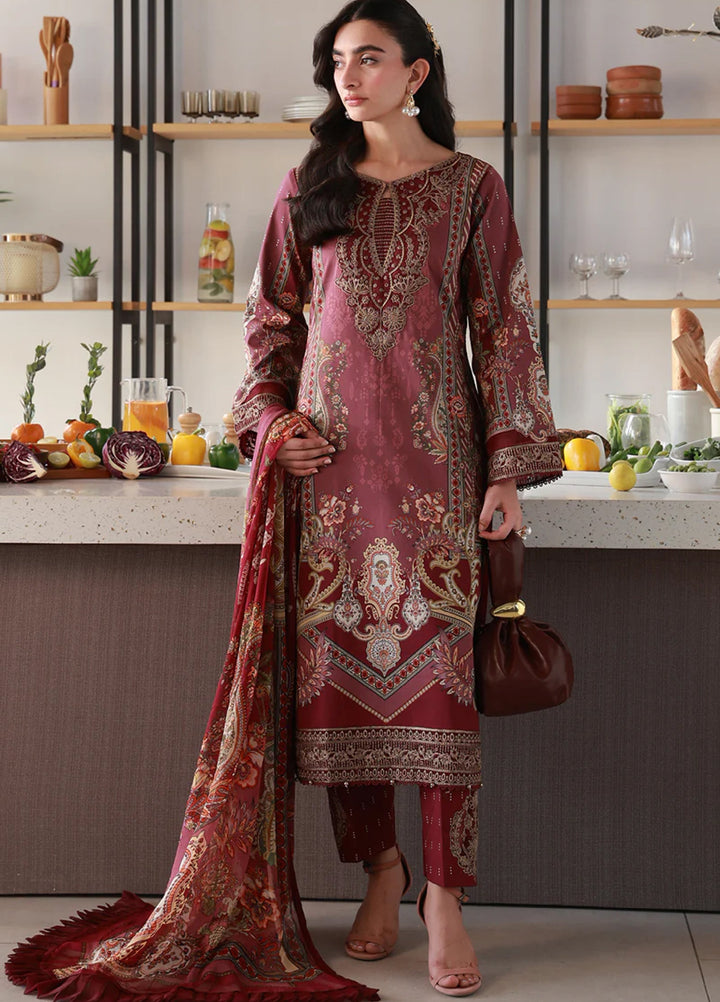Delia by Gulaal Unstitched Embroidered Lawn 3 Piece Suit GL26UD D-6 Reva - Summer Collection