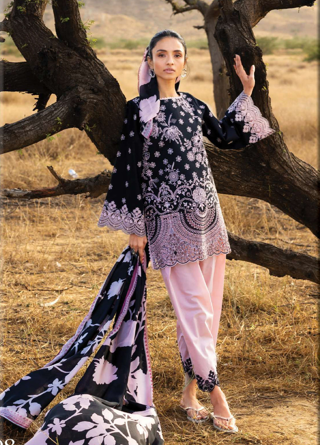 Zainab Chottani Unstitched Embroidered Luxury Lawn 3 Piece Suit ZC26ULZ D-9 LYARA - Summer Collection