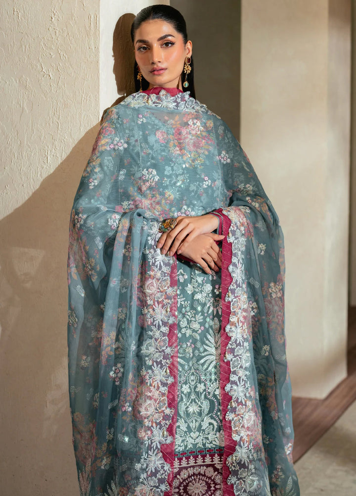 Xenia Formal Luxury Unstitched Embroidered Chiffon Suits 3 Piece XE25FL D-09 Elysia - Formals Collection