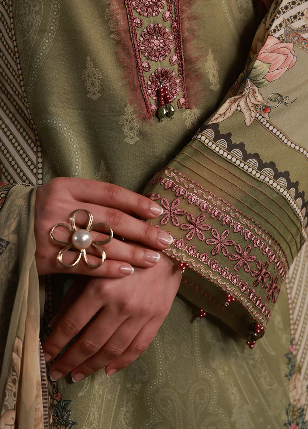 Delia by Gulaal Unstitched Embroidered Lawn 3 Piece Suit GL26UD D-12 Alma - Summer Collection