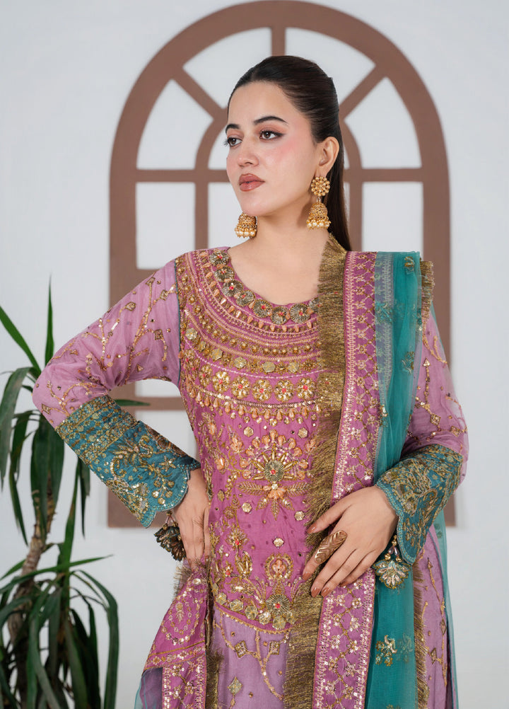 Sara Jahan Women RTW Embroidered Net 3 Piece Suit SJ26RF SJ-1027 - Festive Collection