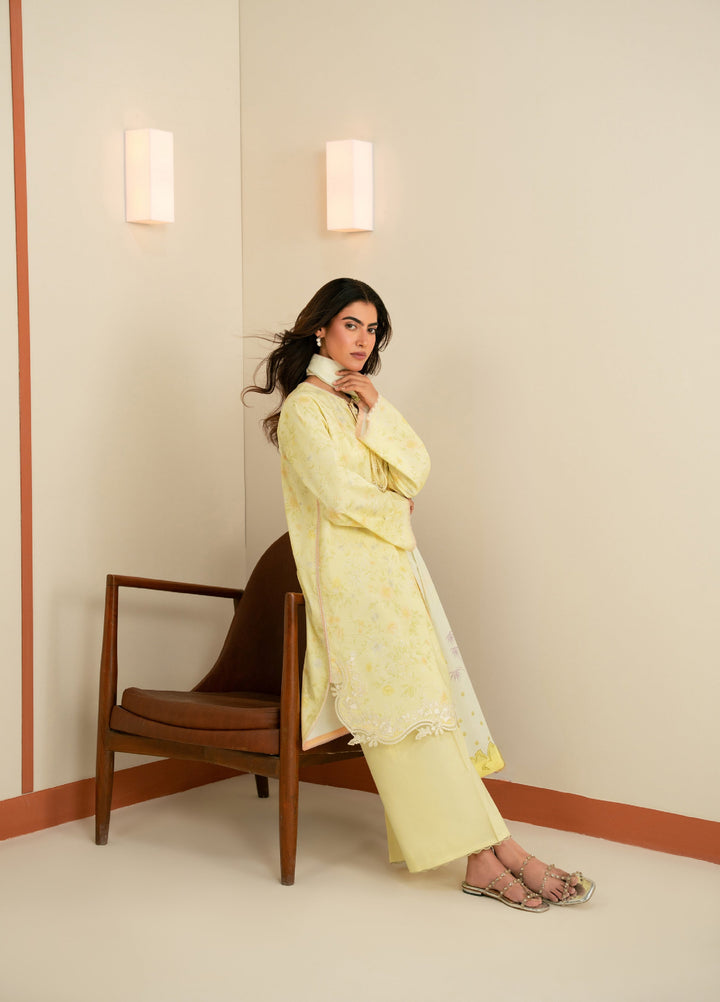 Seran Essentials Unstitched Printed Lawn 3 Piece Suit SN26UEL Solene D-04 - Lawn Collection