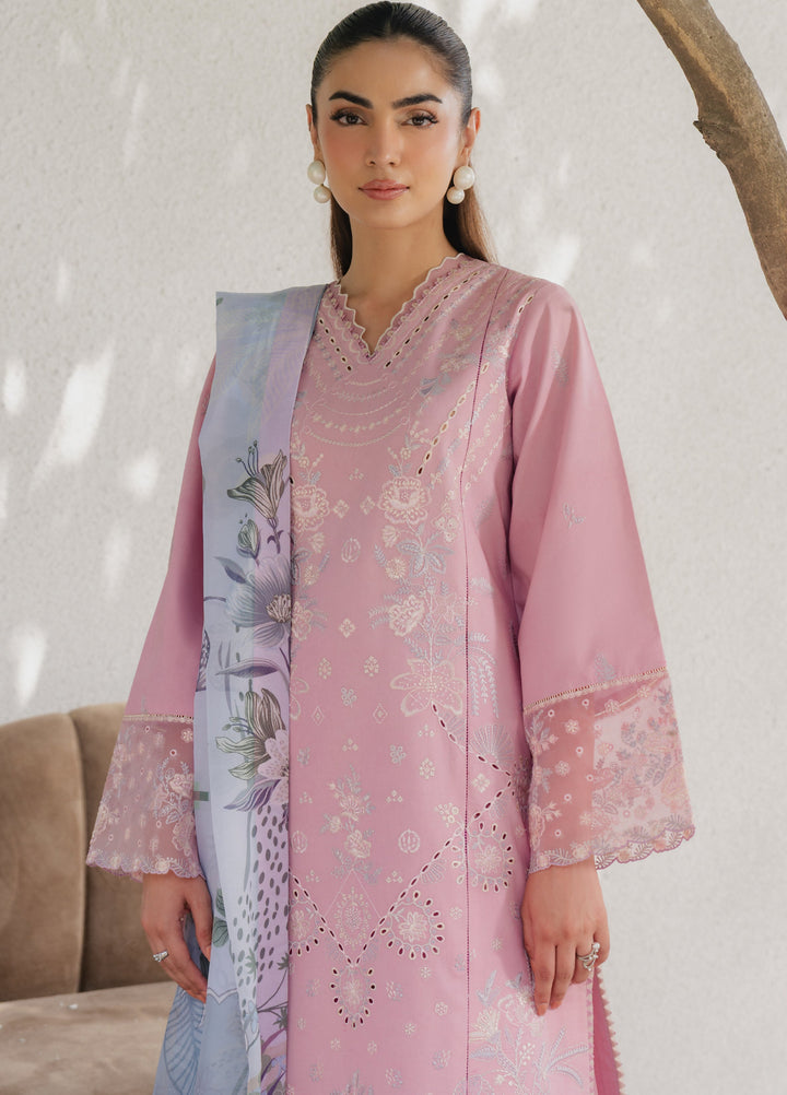 Eclat Premium by Seran Unstitched Embroidered Lawn 3 Piece Suit SN26ULE Celiane D-01 - Summer Collection