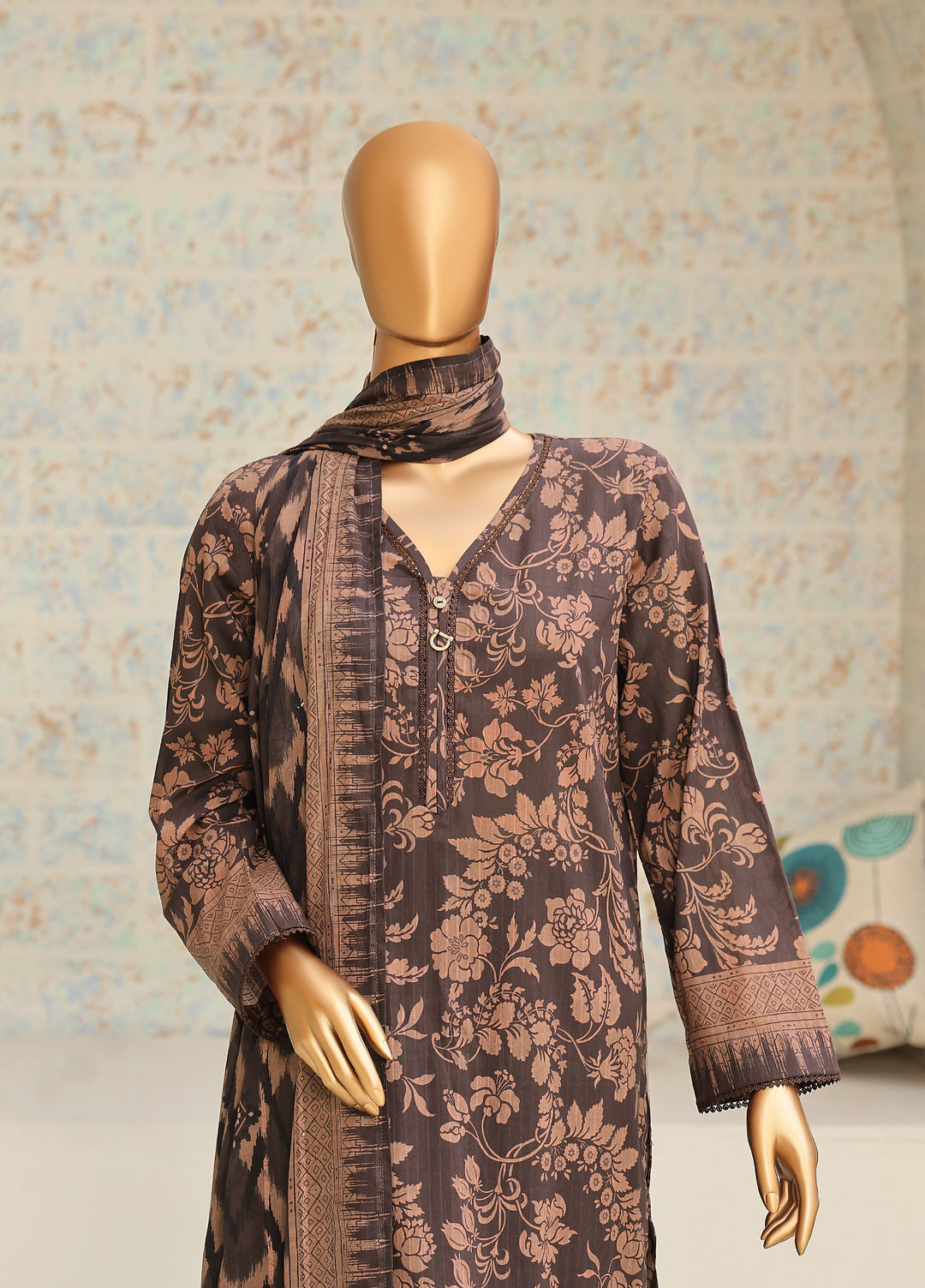 Nayab by HZ Textiles Unstitched Printed Cotton Lawn 3 Piece Suit HZ28UN NPC-10 - Casual Collection