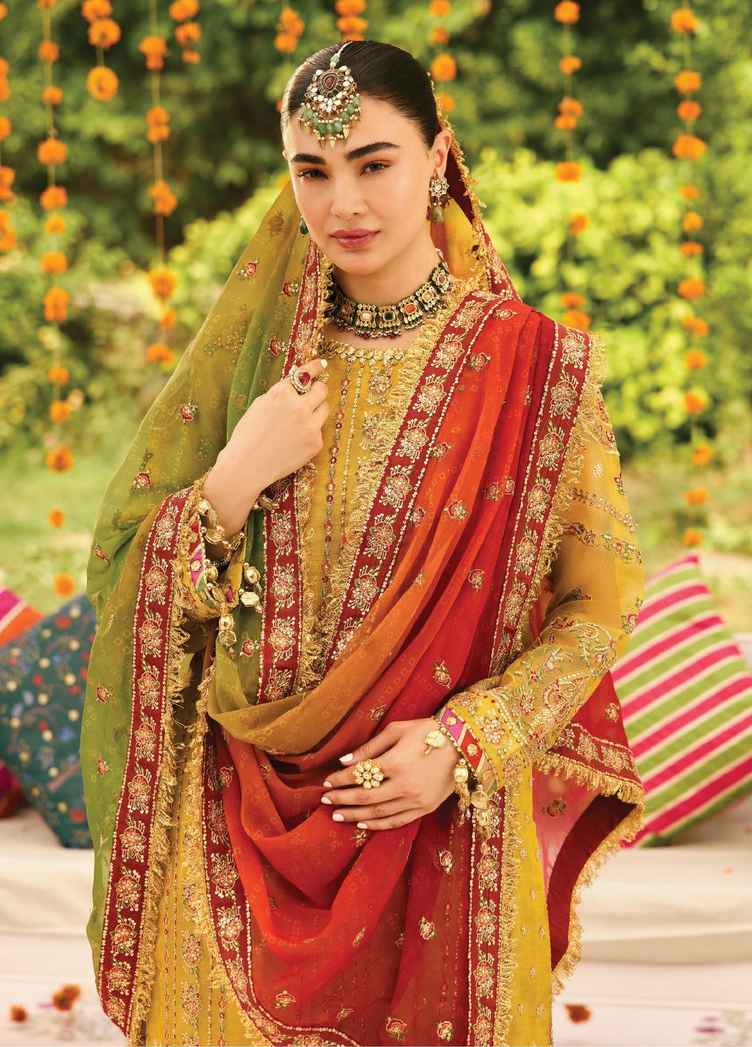 Shehnai by Alizeh Fashion Unstitched Embroidered Zari Net Suits 3 Piece AFB25SF Zarposh - Festive Collection