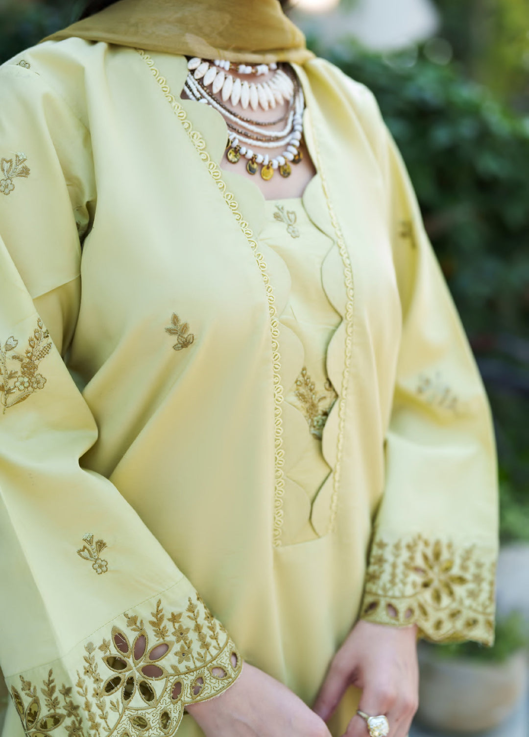 Golden Enara by Rashid Textiles Unstitched Embroidered Lawn 3 Piece Suit RT26ULG 3702 - Casual Collection
