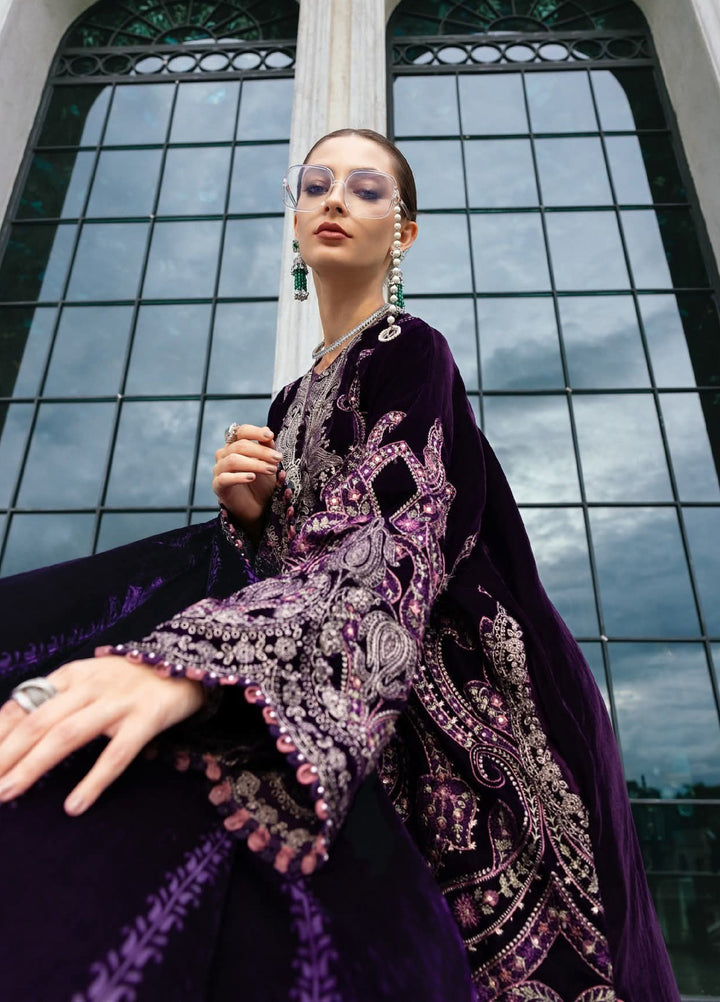 Luxe by Maria B Unstitched Embroidered Velvet 3 Piece MB25LW D11 - Winter Collection