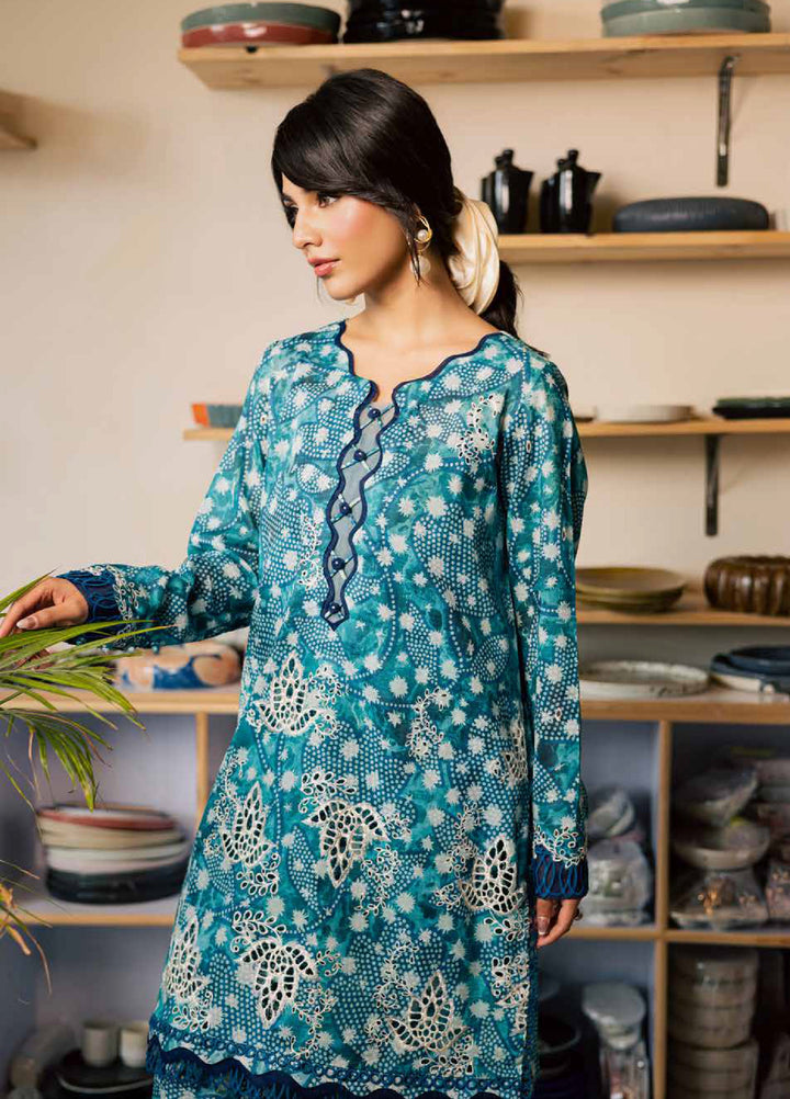 Ballerina by Nureh Unstitched Printed Chikankari Lawn 2 Piece Suit NU26UBL NU2-196 - Summer Collection