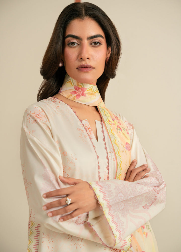 Seran Essentials Unstitched Printed Lawn 3 Piece Suit SN26UEL Maelle D-06 - Lawn Collection