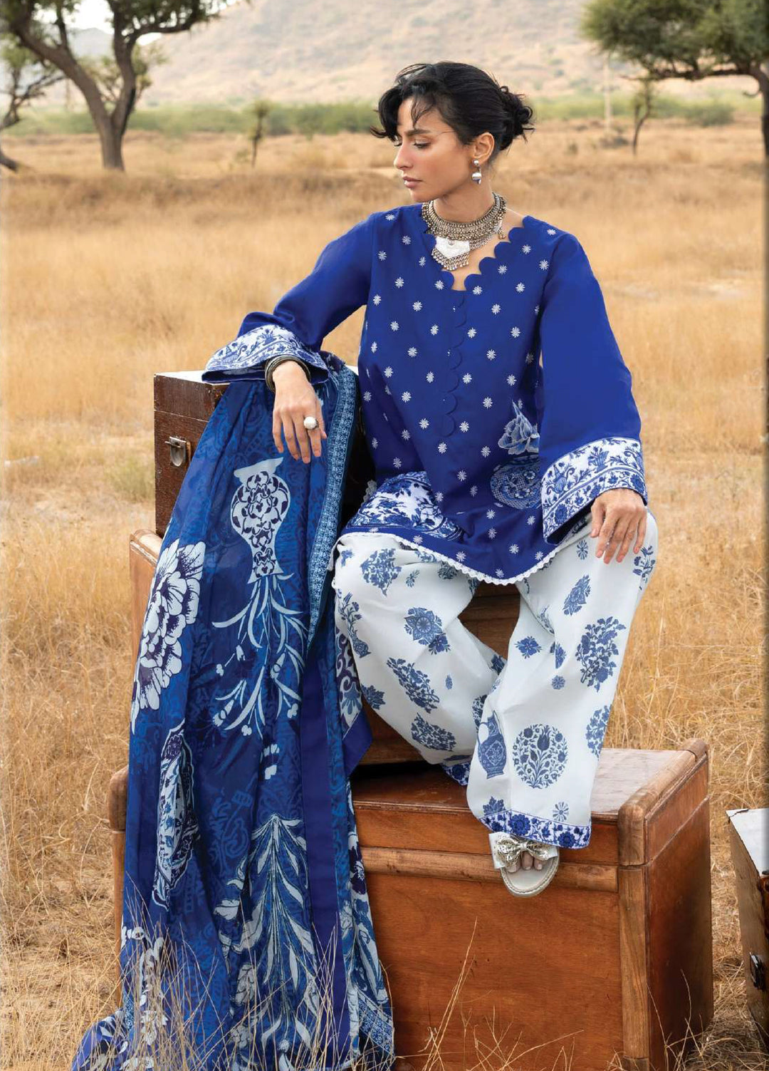 Zainab Chottani Unstitched Embroidered Luxury Lawn 3 Piece Suit ZC26ULZ D-16 VEYRA - Summer Collection