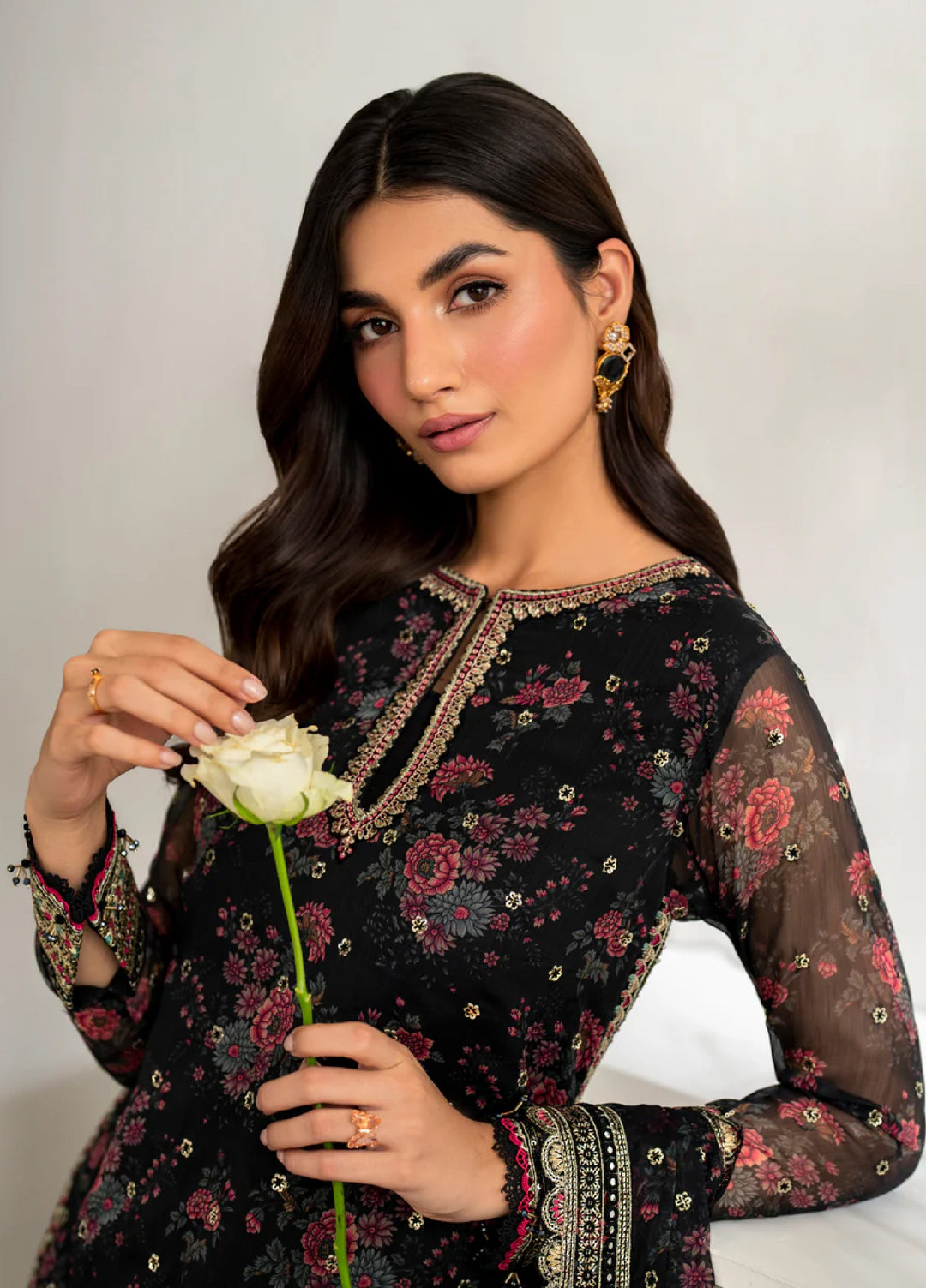 Xenia Formal Unstitched Luxury Chiffon Suits 3 Piece XE25FL Bellara-A - Formals Collection