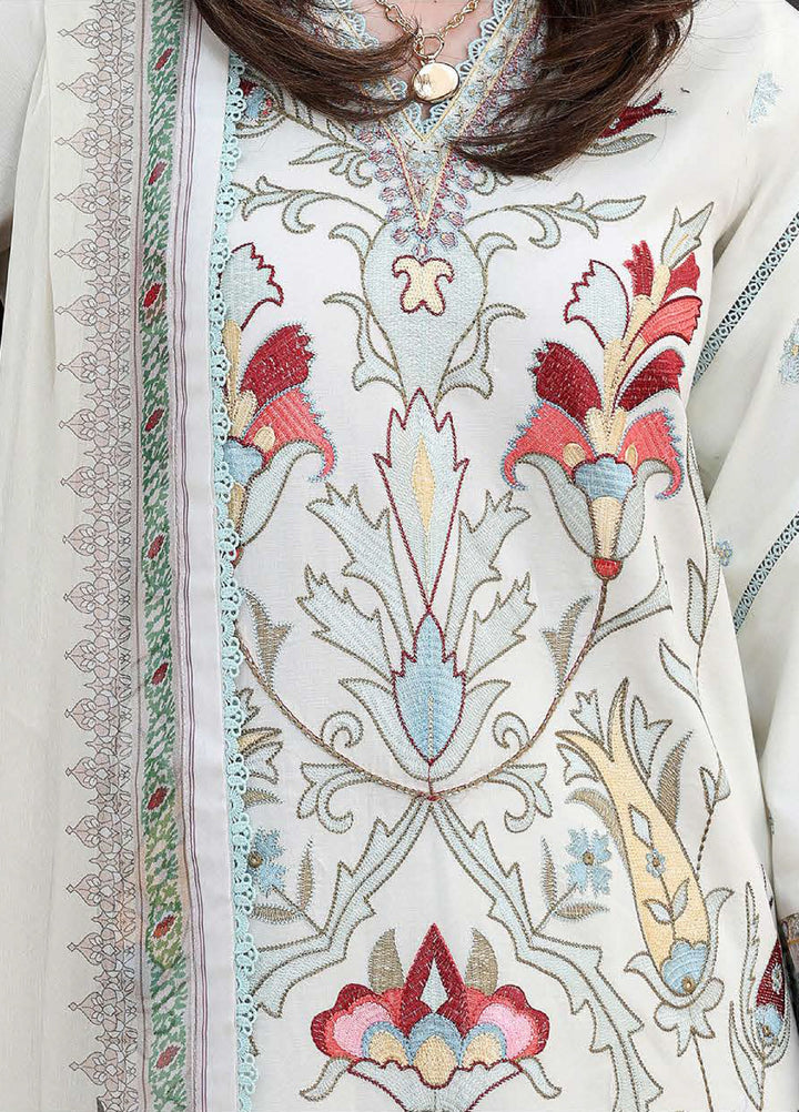 Floral Reverie by Roheenaz Unstitched Embroidered Lawn 3 Piece Suit RN26UFRL LUNAR GLOW - Festive Collection