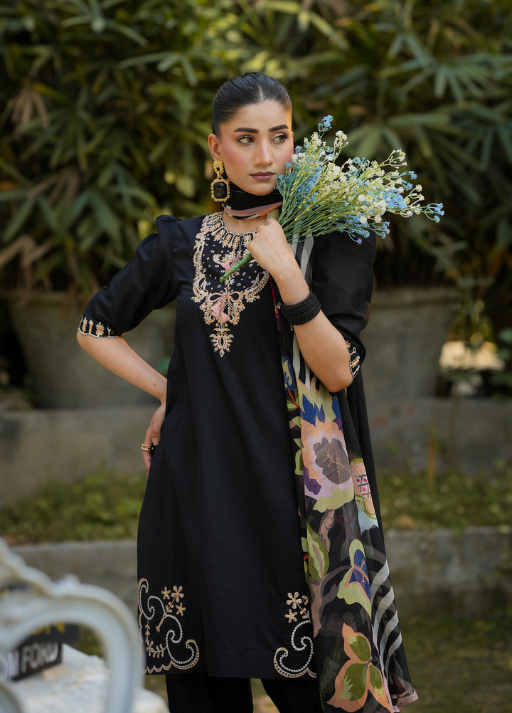 Daily Luxe by Huma Gul Unstitched Printed Lawn 3 Piece Suit ZARIAHHG-1103 - Casual Collection