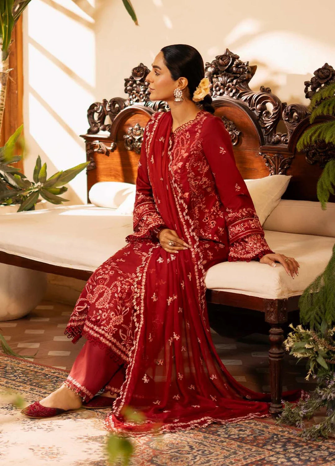 Zarposh Unstitched Embroidered Lawn 3 Piece Suits ZP26UF Noorjah - Festive Collection