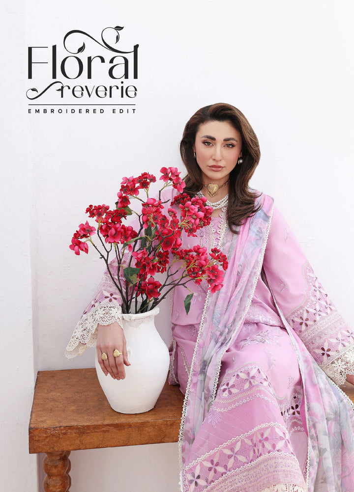 Floral Reverie by Roheenaz Unstitched Embroidered Lawn 3 Piece Suit RN26UFRL PASTEL DREAM - Festive Collection