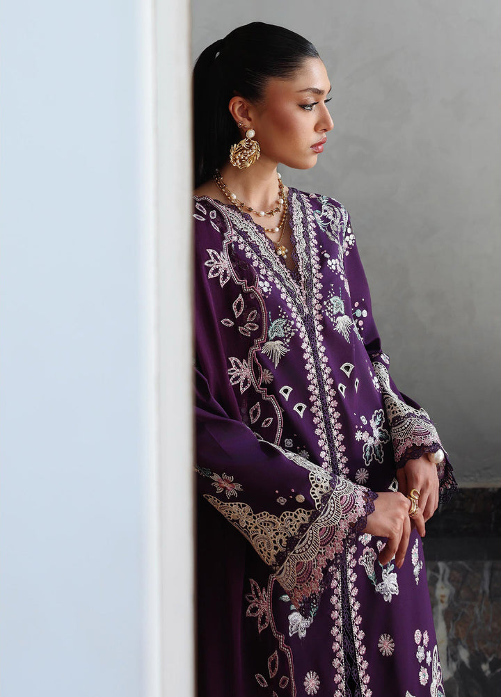 Q Line by Qalamkar Unstitched Embroidered Lawn 3 Piece Suit QLK26ULQ SUHRA QKL-14 - Festive Collection