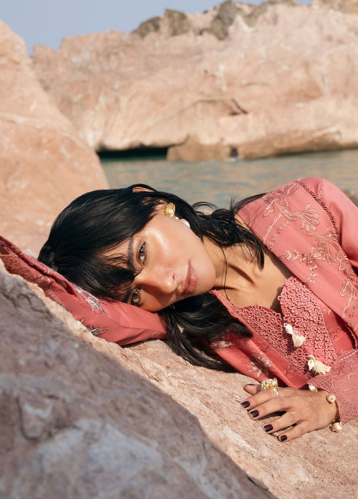 Florent Unstitched Embroidered Luxury Lawn 3 Piece Suit FL26UL FL-7B - Festive Collection