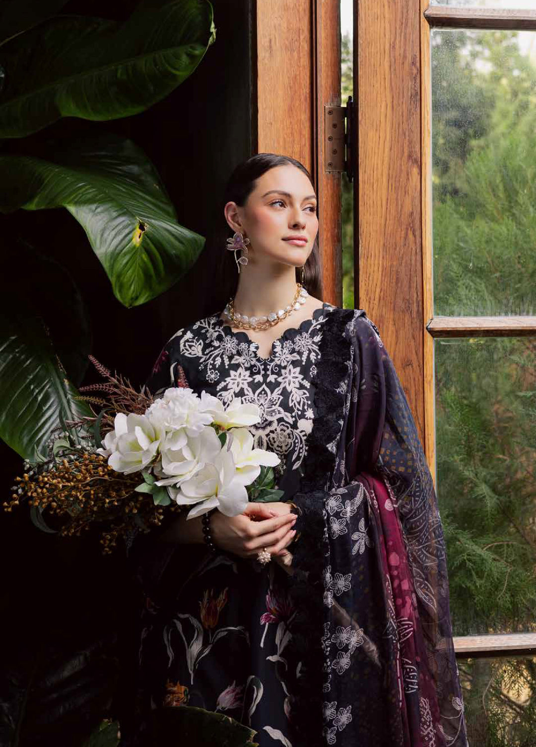 Gardenia by Nureh Unstitched Embroidered Lawn 3 Piece Suit NU26UGL NSG-214 - Summer Collection