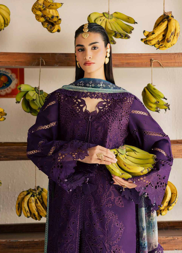 Bazar by Nureh Unstitched Chikankari Lawn 4 Piece Suit NU26UNL NE-253 - Eid Collection